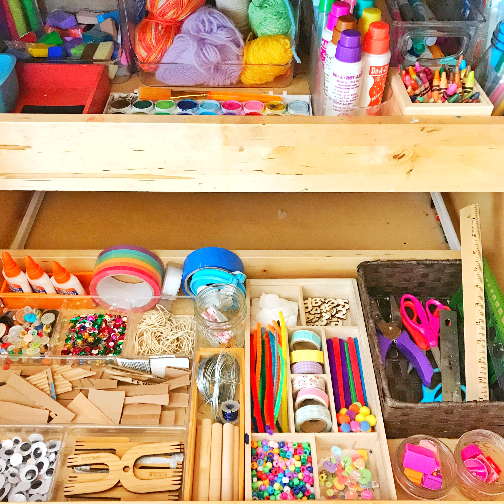 A Peek Inside Our Art Cabinet — the Workspace for Children